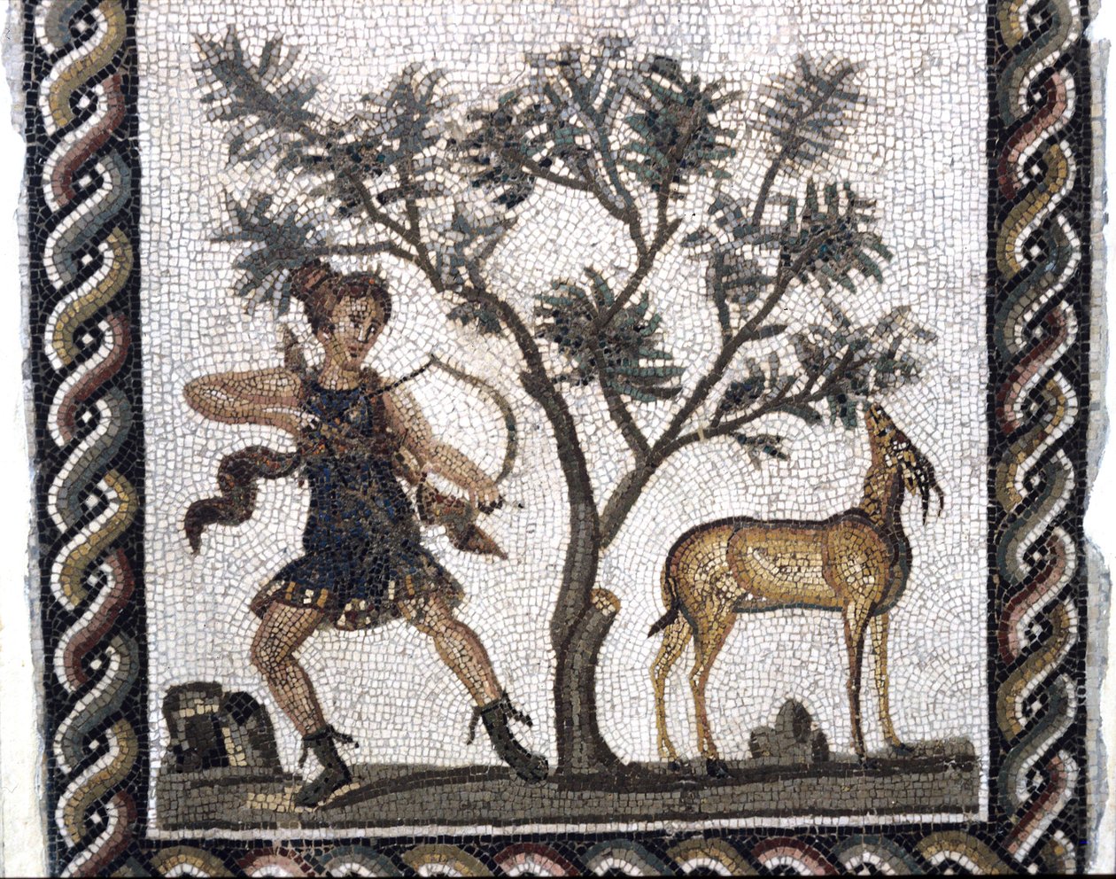 Ceylanlı av sahnesi (mozaik) by Roman