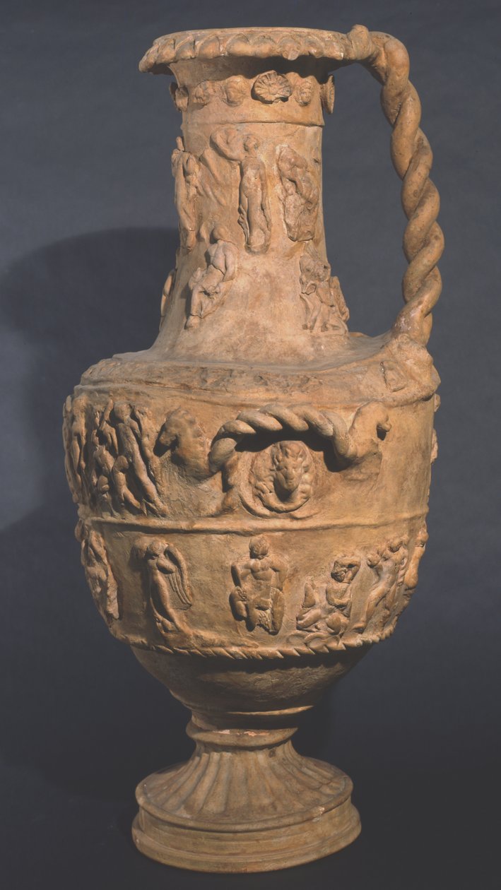 Kabartma ile süslenmiş Hydra, Falierii (kil) by Roman