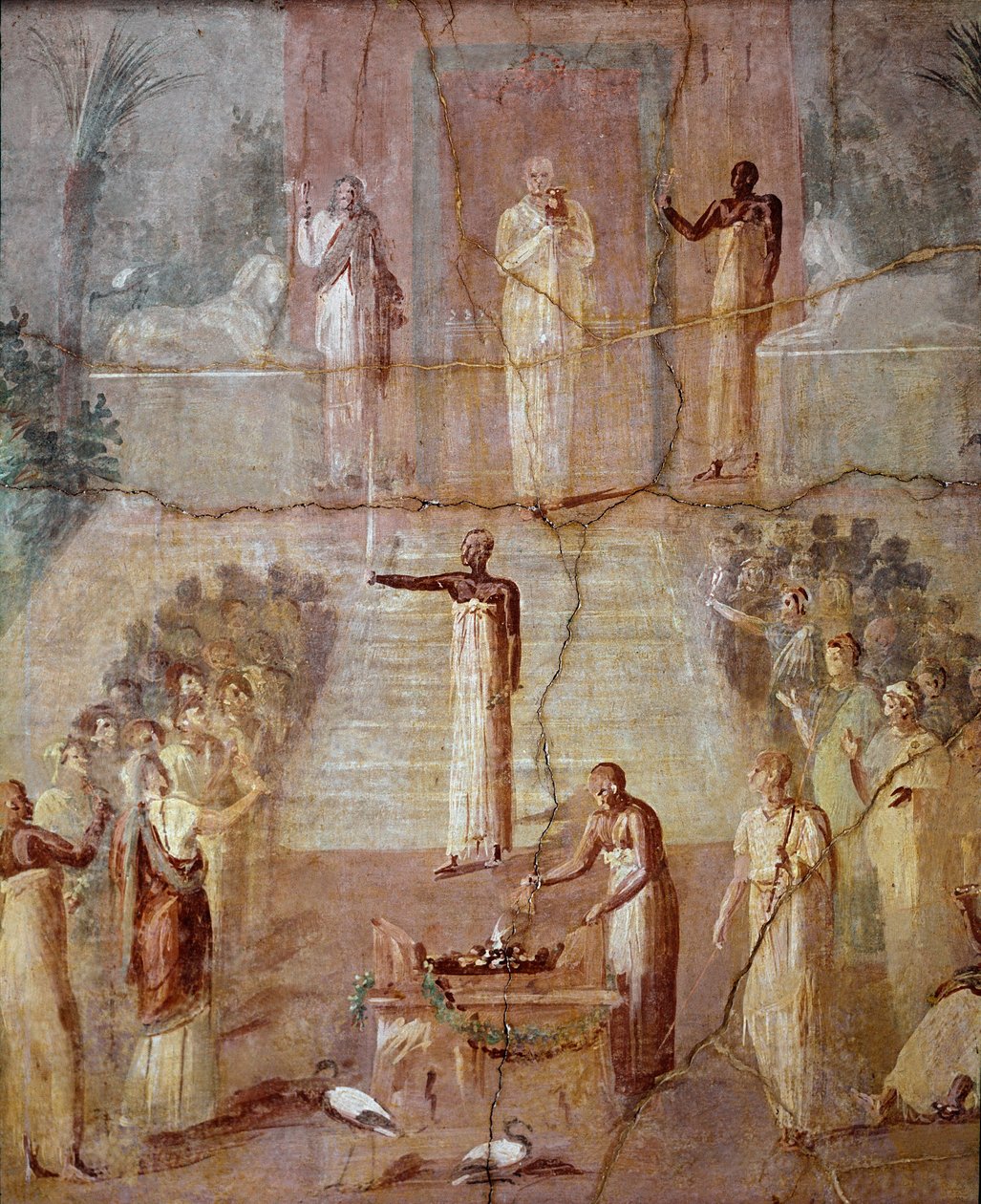 Isiac Seremonisi, MS 60-80 dolayları (fresk) by Roman