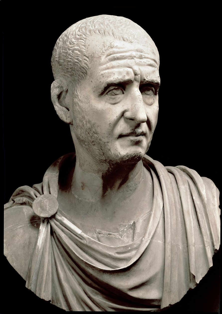 Trajan Decius (Trajan Decius) (MS 200-251) - Roma, Musei Capitolini - İmparator Trajan Decius Büstü (MS 201-251) - Mermer heykel - Roma, Musei Capitolini by Roman