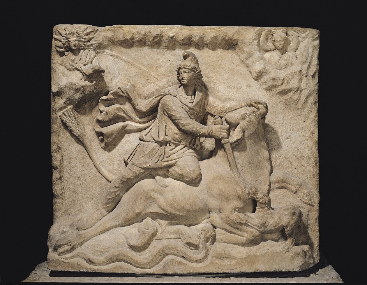 Boğayı Kurban Eden Mithras, 2.-3. yüzyıl (mermer) (ayrıca bkz. 226092) by Roman