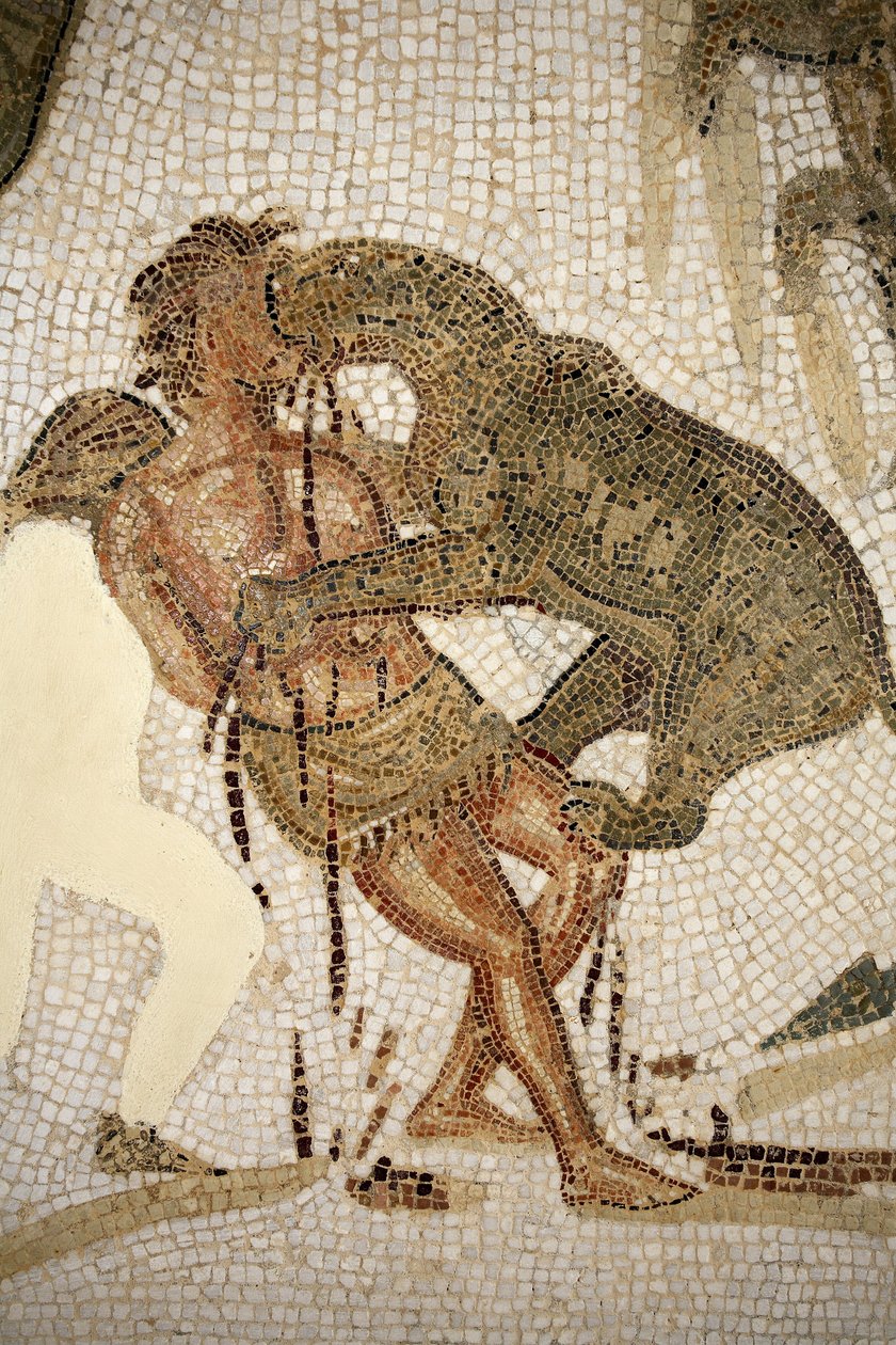 Bir hükümlünün işkencesini gösteren mozaik (mozaik) by Roman