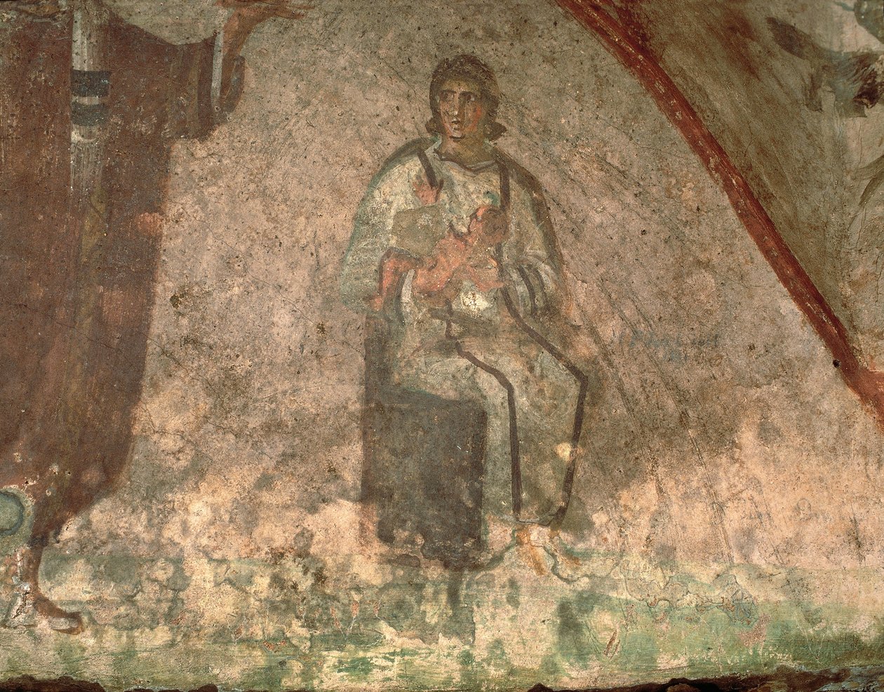 Anne ve Çocuk, Velatio Kübikülü (fresk) by Roman