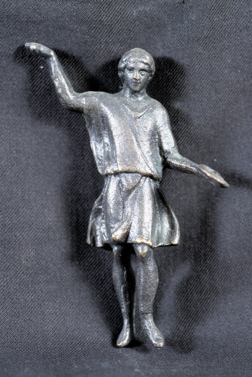 Offrande heykelciği ve bronz, col. özel, 2. yüzyıl. Muhtemelen Mars tapınağındaki hacılar tarafından. by Roman