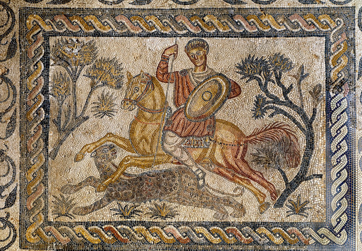 Panter av sahnesi- Mozaik, MS 4. yüzyıl by Roman