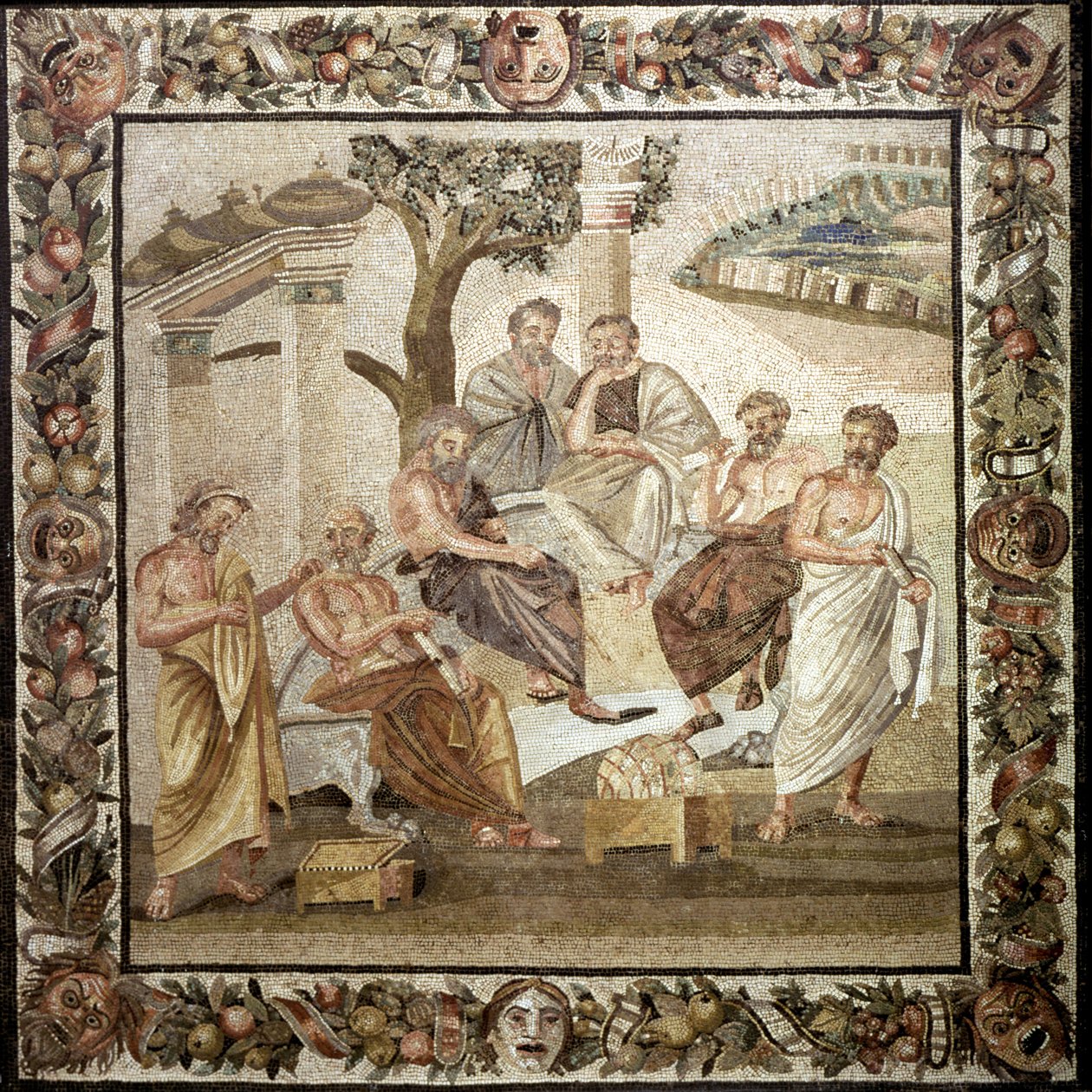 Platon'un Akademisi, MÖ 2. Yüzyıl (mozaik) by Roman