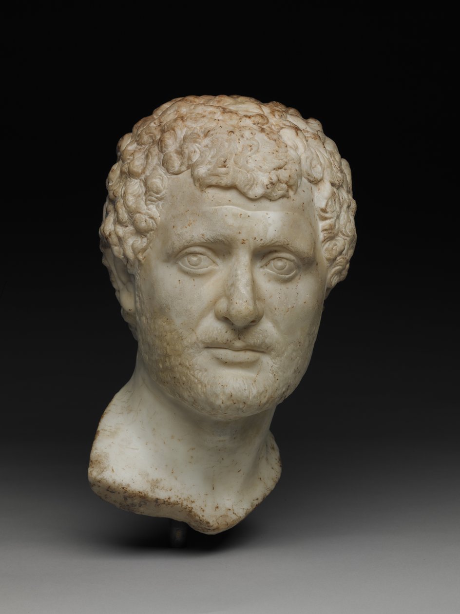 Bir adamın portre başkanı, c.A.D. 130-145 (mermer) by Roman