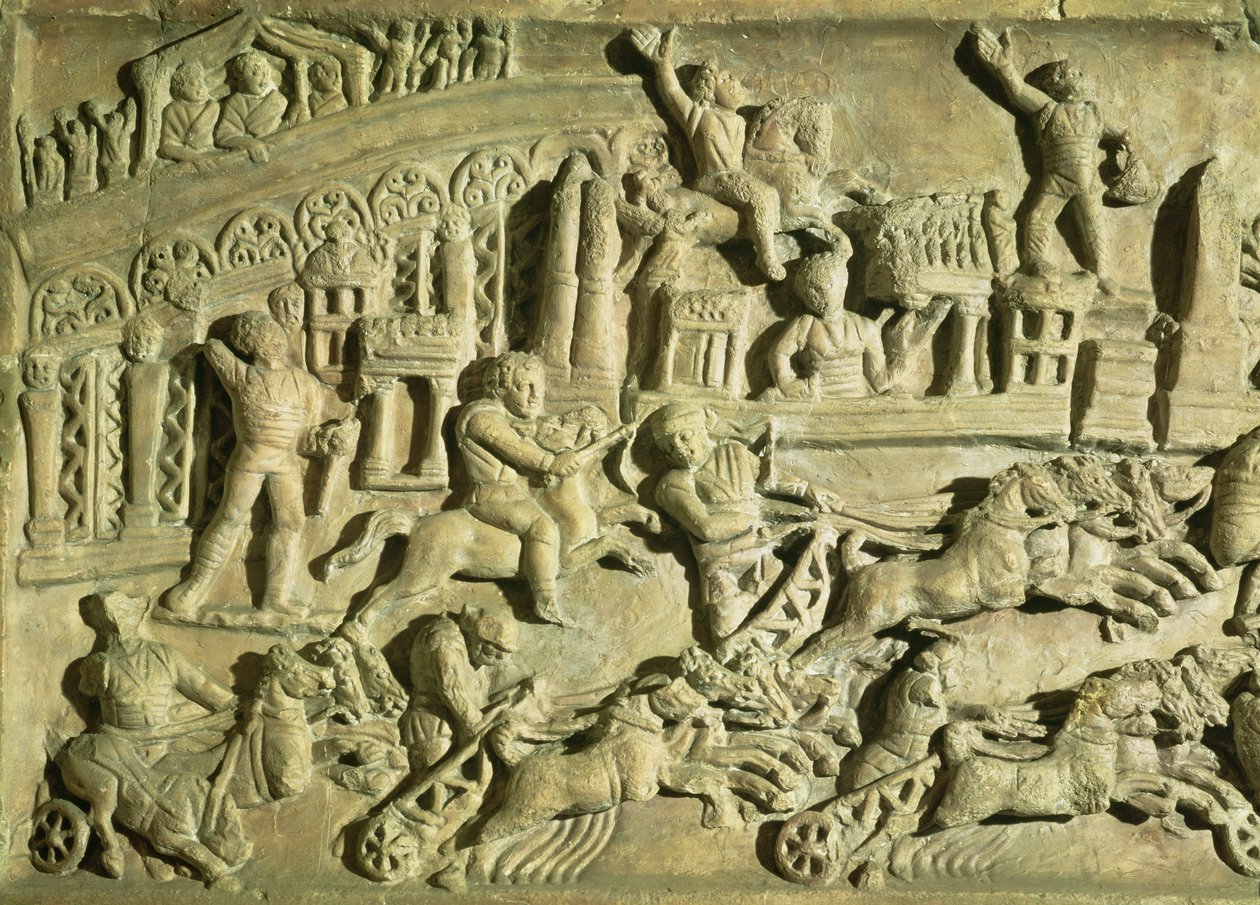 Circus Maximus'taki oyunları gösteren kabartma by Roman