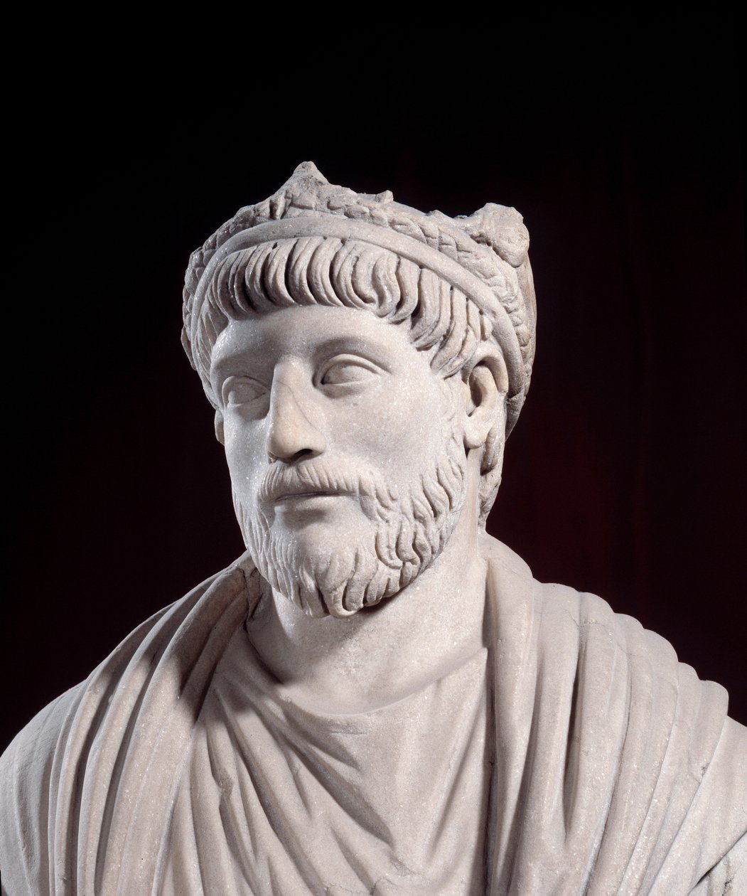 Roma Greko Sanatı: Roma İmparatoru Julien ler mürtedinin heykeli (331 - 363) (4. yüzyıl y. JC) Paris, Musee Du Louvre by Roman