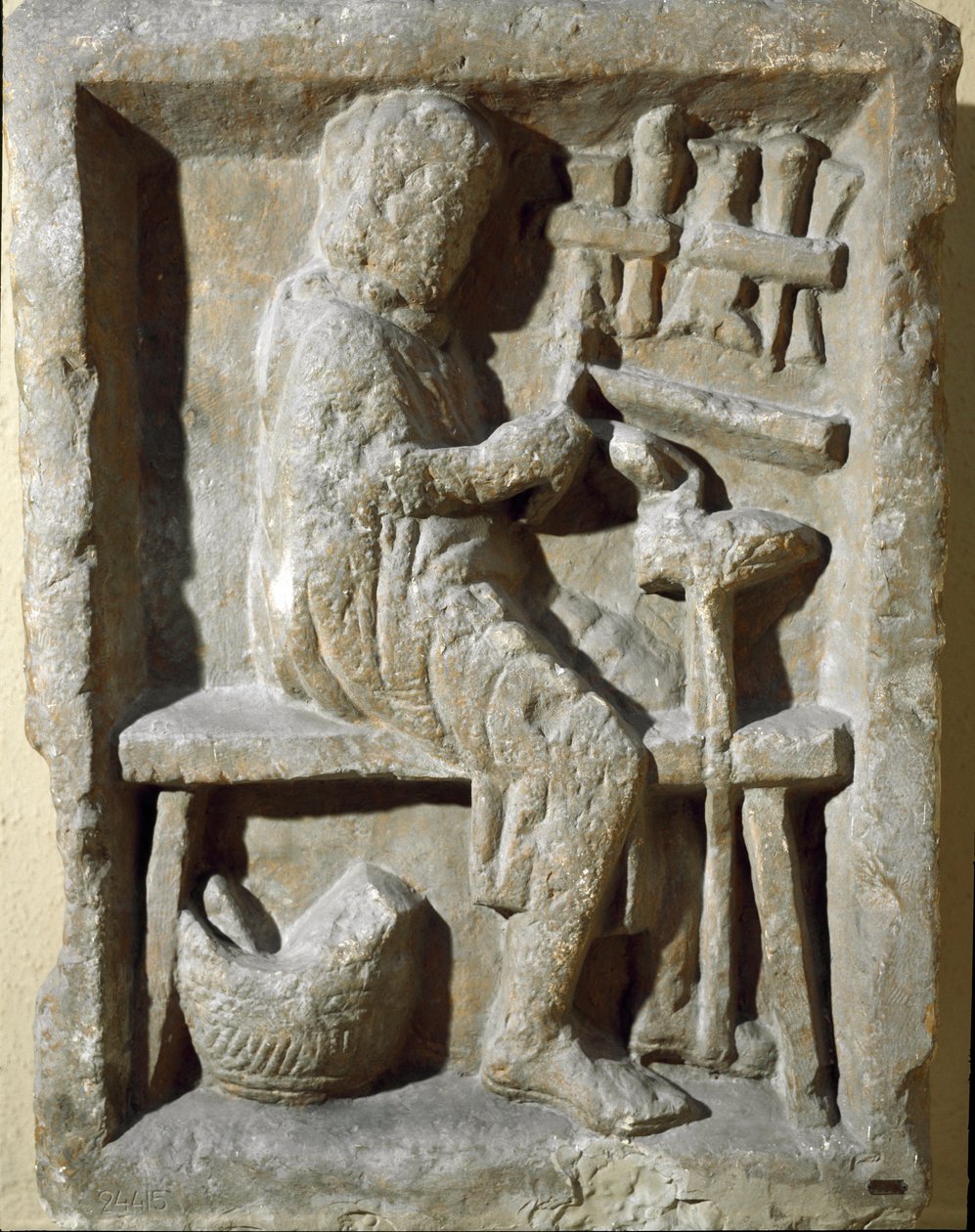 Roma sanatı: “” demirci iş başında”” MS 1. yüzyıl Roma, Museo della Civilta Romana by Roman
