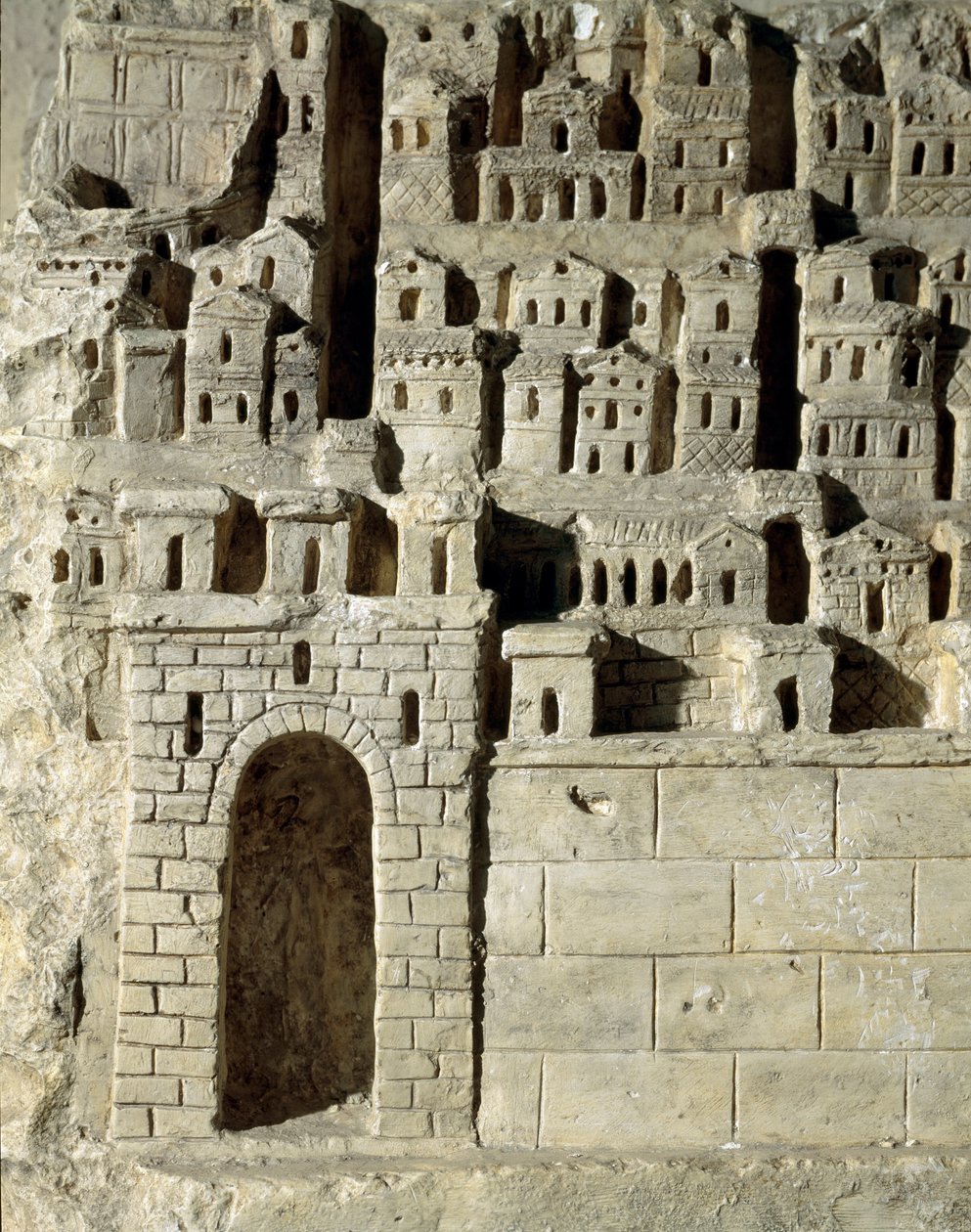 Roma sanatı: bir şehri temsil eden alçak kabartma. MS 2. yüzyıl (alçak kabartma) by Roman