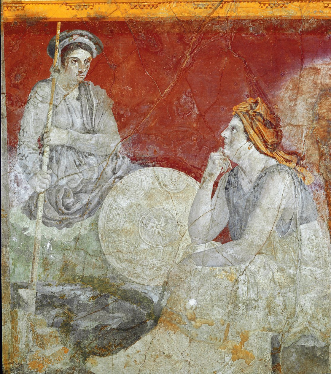 Makedonya kraliyet ailesi, detay (fresk) by Roman