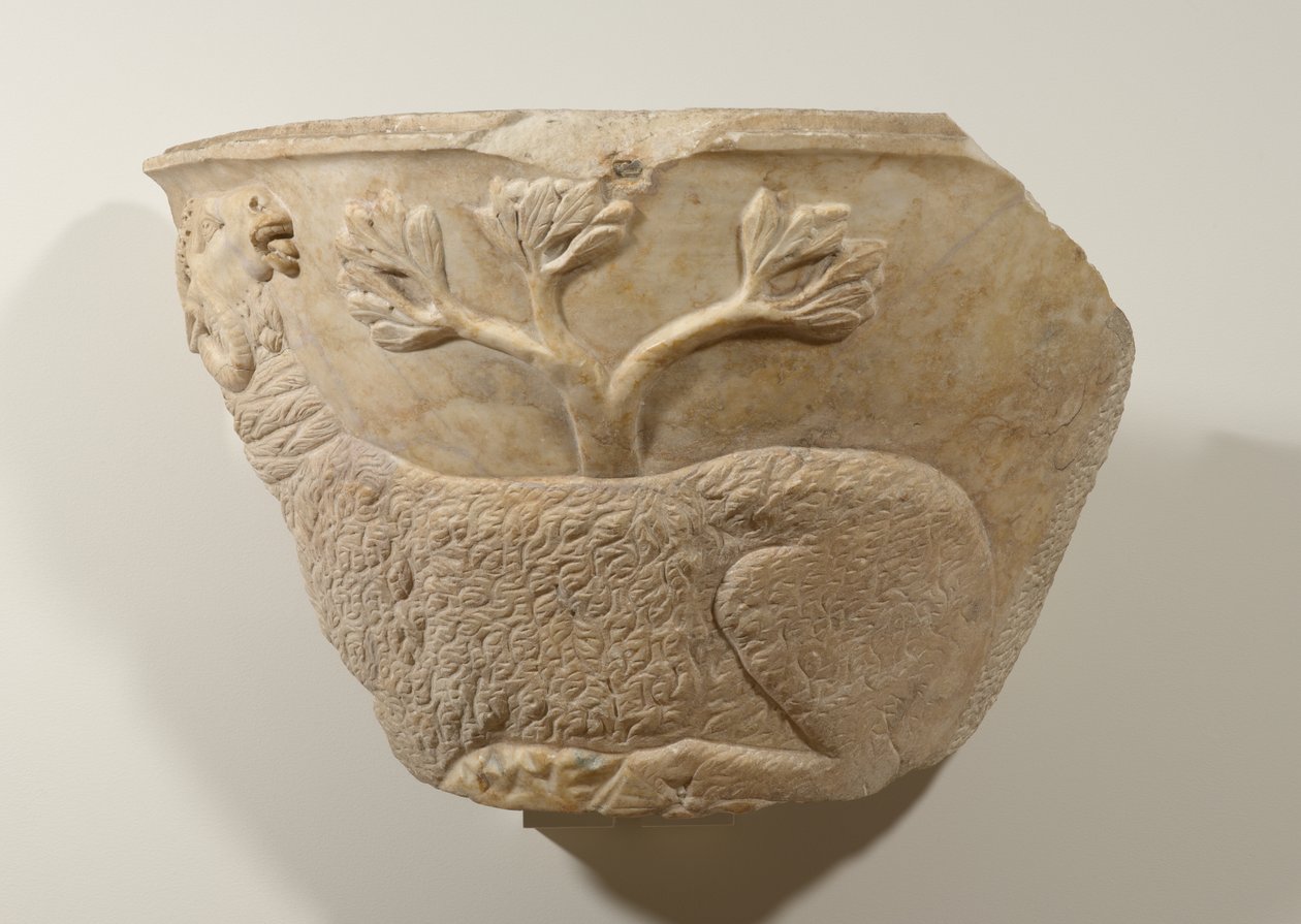 Lahit Parçası, 3. yüzyıl (mermer) by Roman