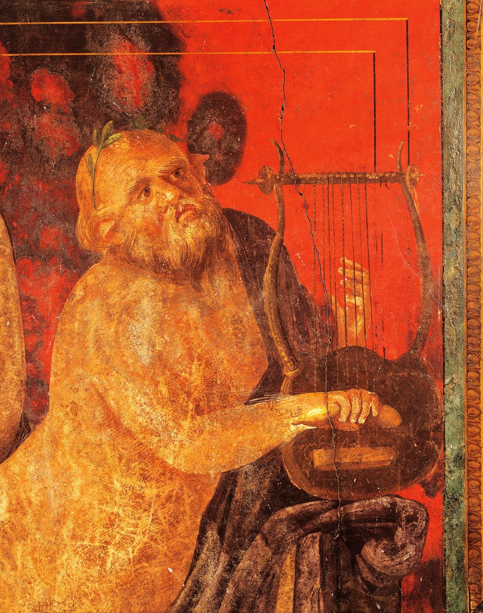 Silenus lir çalıyor, Villa of Mysteries, Pompeii, Campania, Roma Uygarlığı