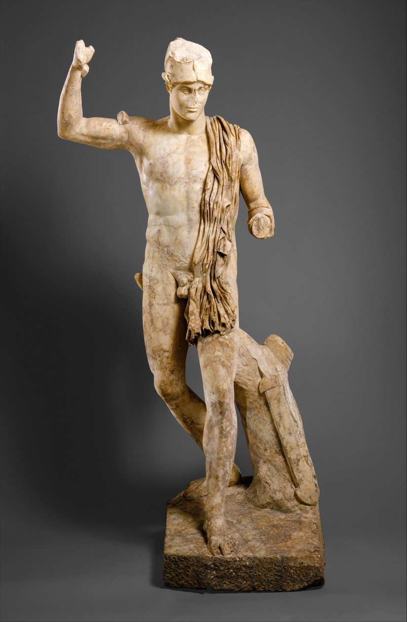 Yaralı Bir Savaşçı Heykeli, MS 138-181 dolayları (mermer) by Roman