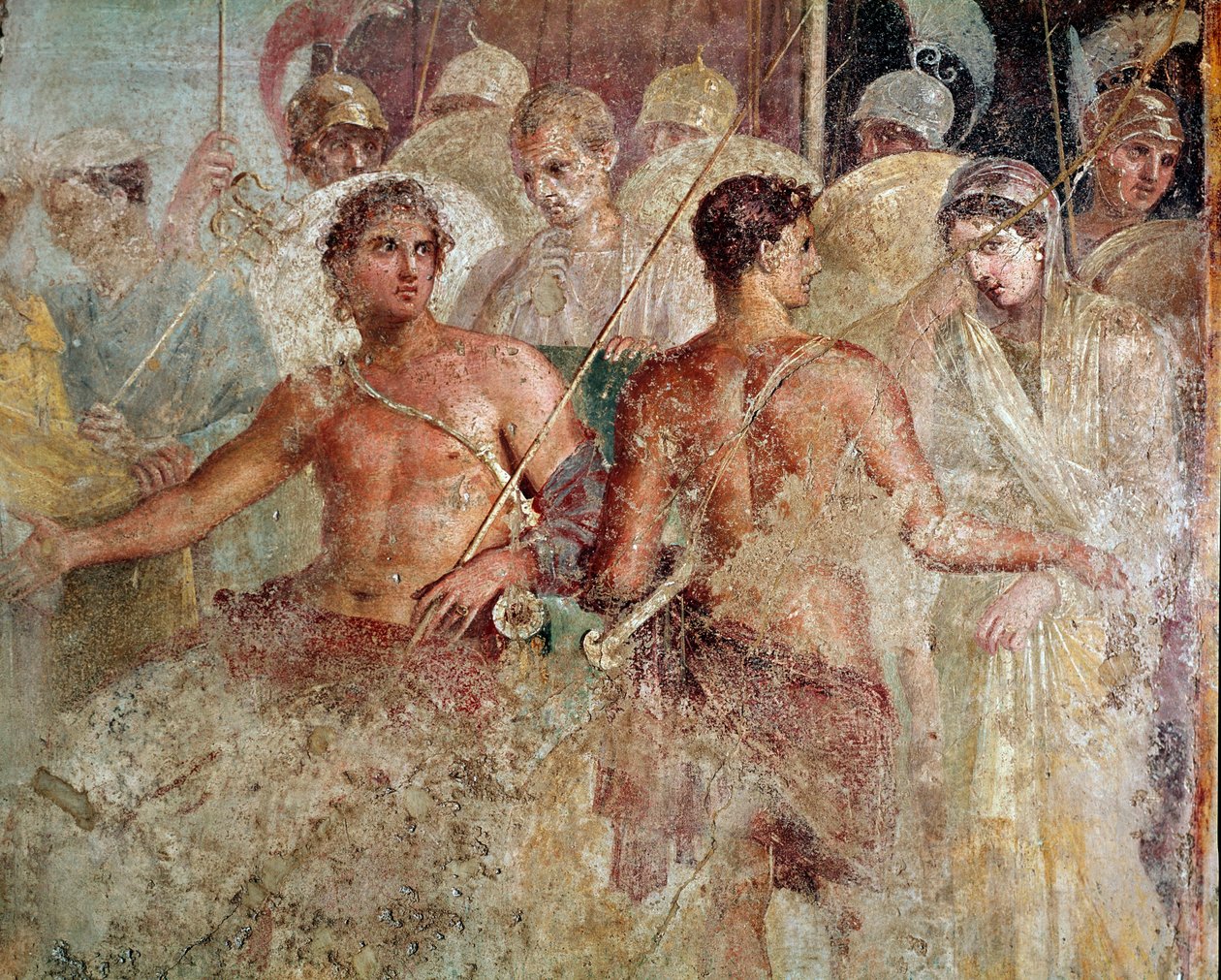 Aşil ve Briseis veda (fresk by Roman