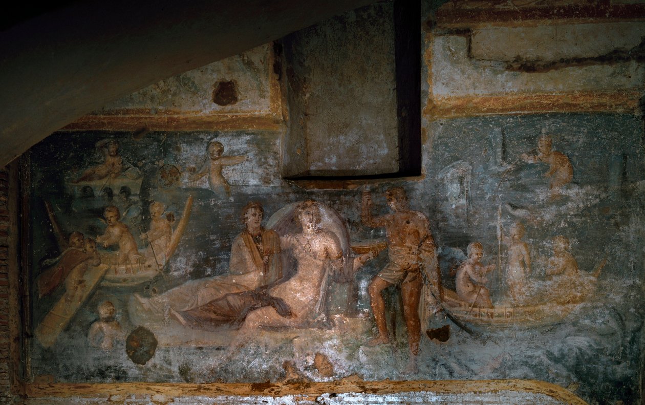 Yeraltı Dünyasının Proserpine Dönüşü, 2.-3. yüzyıl (fresk) by Roman