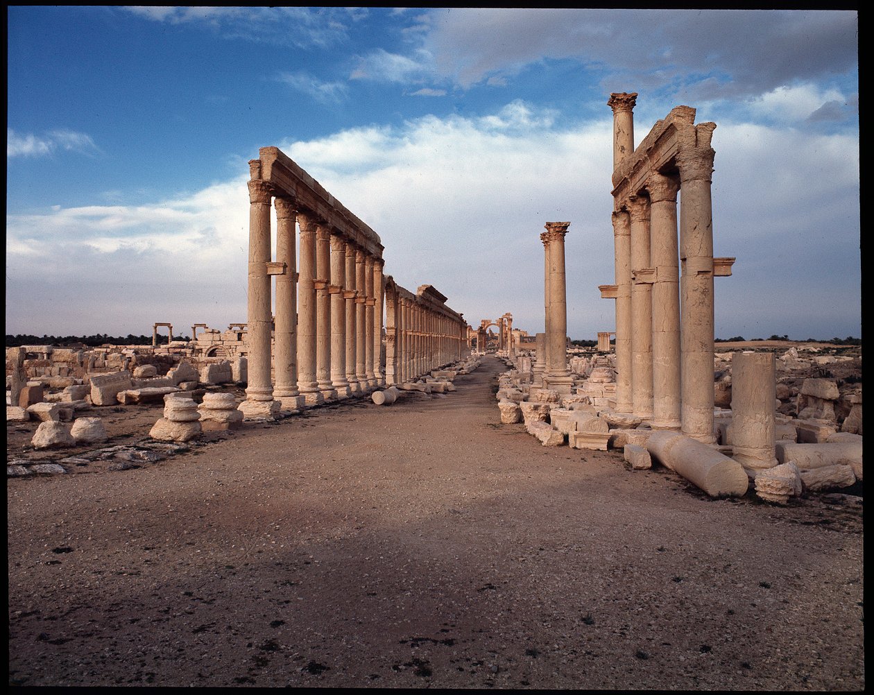 Büyük revak ve anıtsal kemerin görünümü (MS 3. yüzyılın başlarında) Fotoğraf by Roman