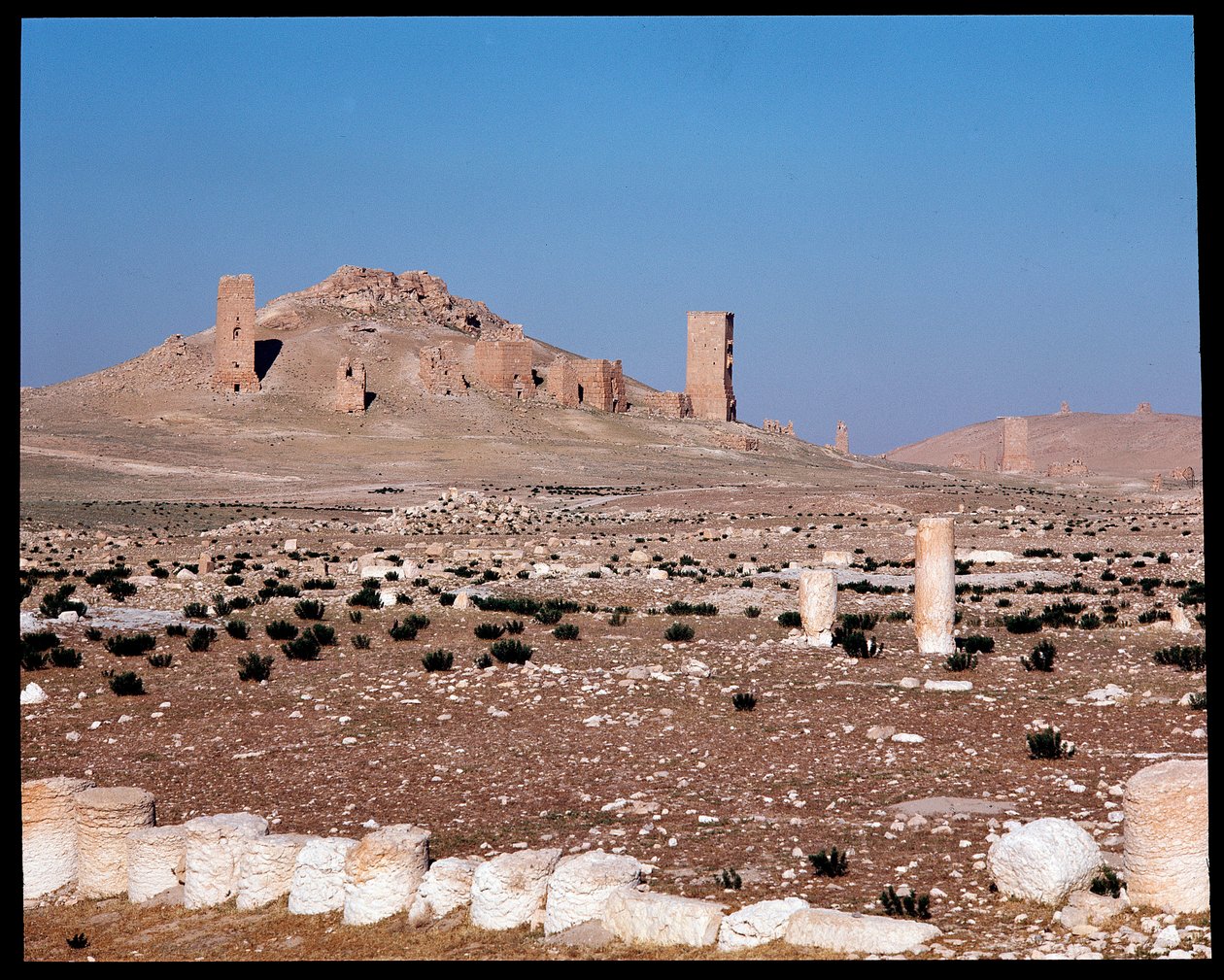 Iamblichus ve Elahbel kule mezarlarının görünümü (Fotoğraf) by Roman