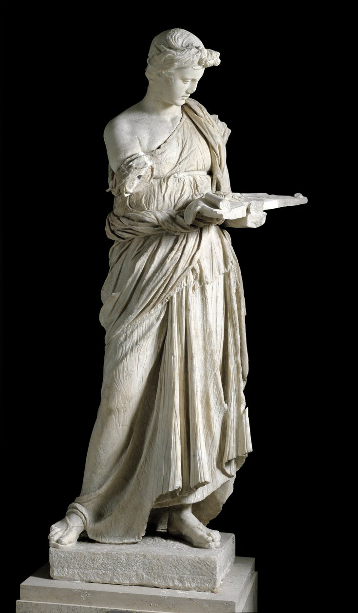Fanciulla d'Anzio (Anzio'nun Bakiresi). 240-230 yıllarından kalma bir Yunan bronz orijinalinden sonra Roma mermeri heykeli. MÖ 2. yüzyılın başlarında. karartmak 174 cm Roma, Museo Nazionale Romano by Roman