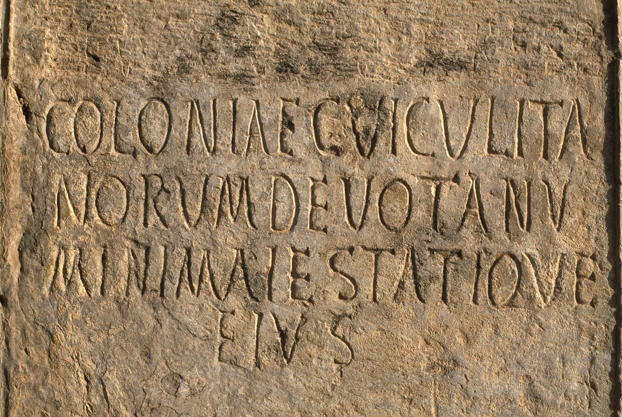 Cuicul kolonisinin adının yazılı olduğu Latince yazıt, Yüksek İmparatorluk Dönemi (MÖ 27-395) by Roman Imperial Period