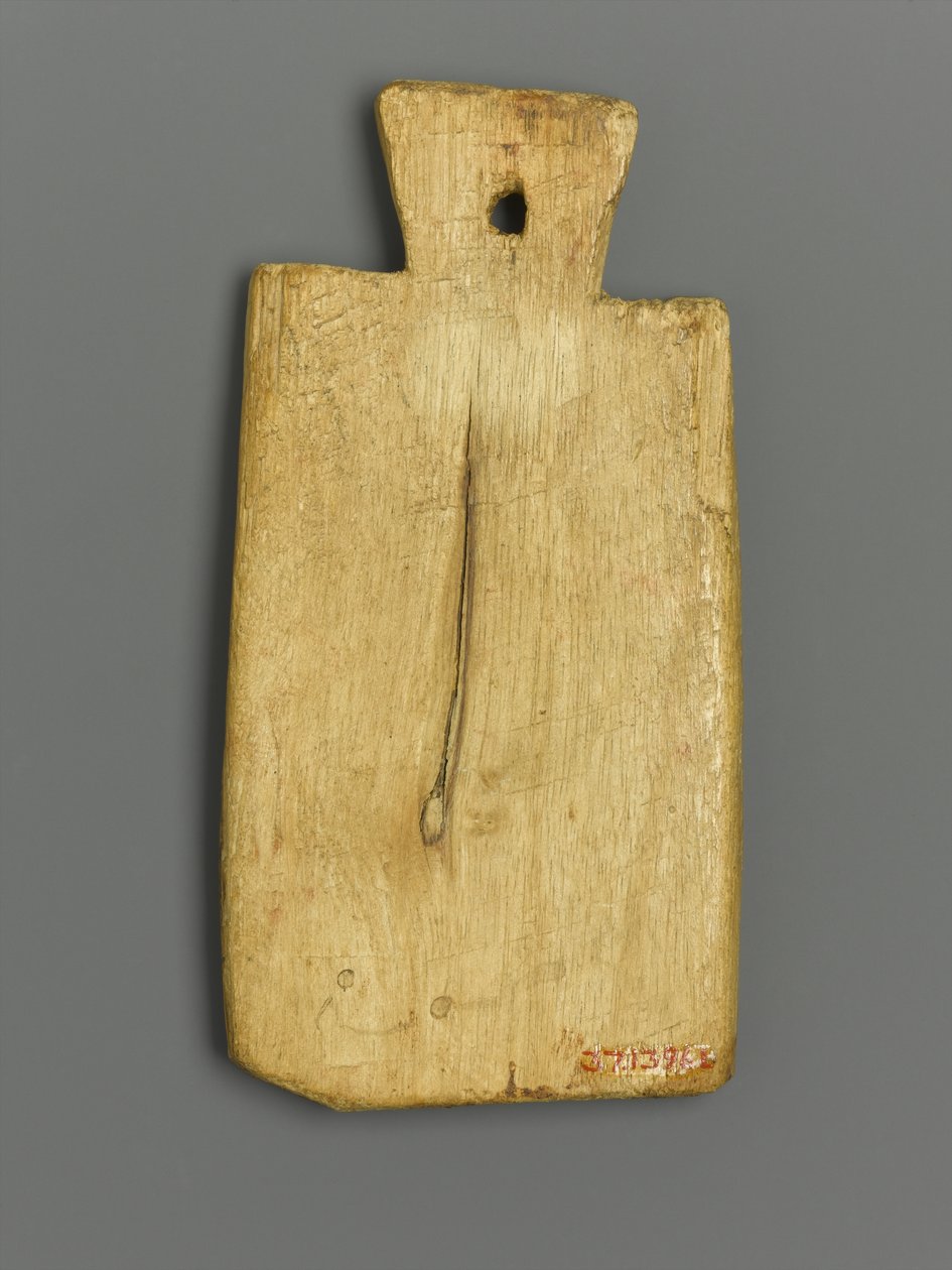 Yunanca Yazılı Mumya Künyesi (ahşap ve pigment) by Roman Period Egyptian