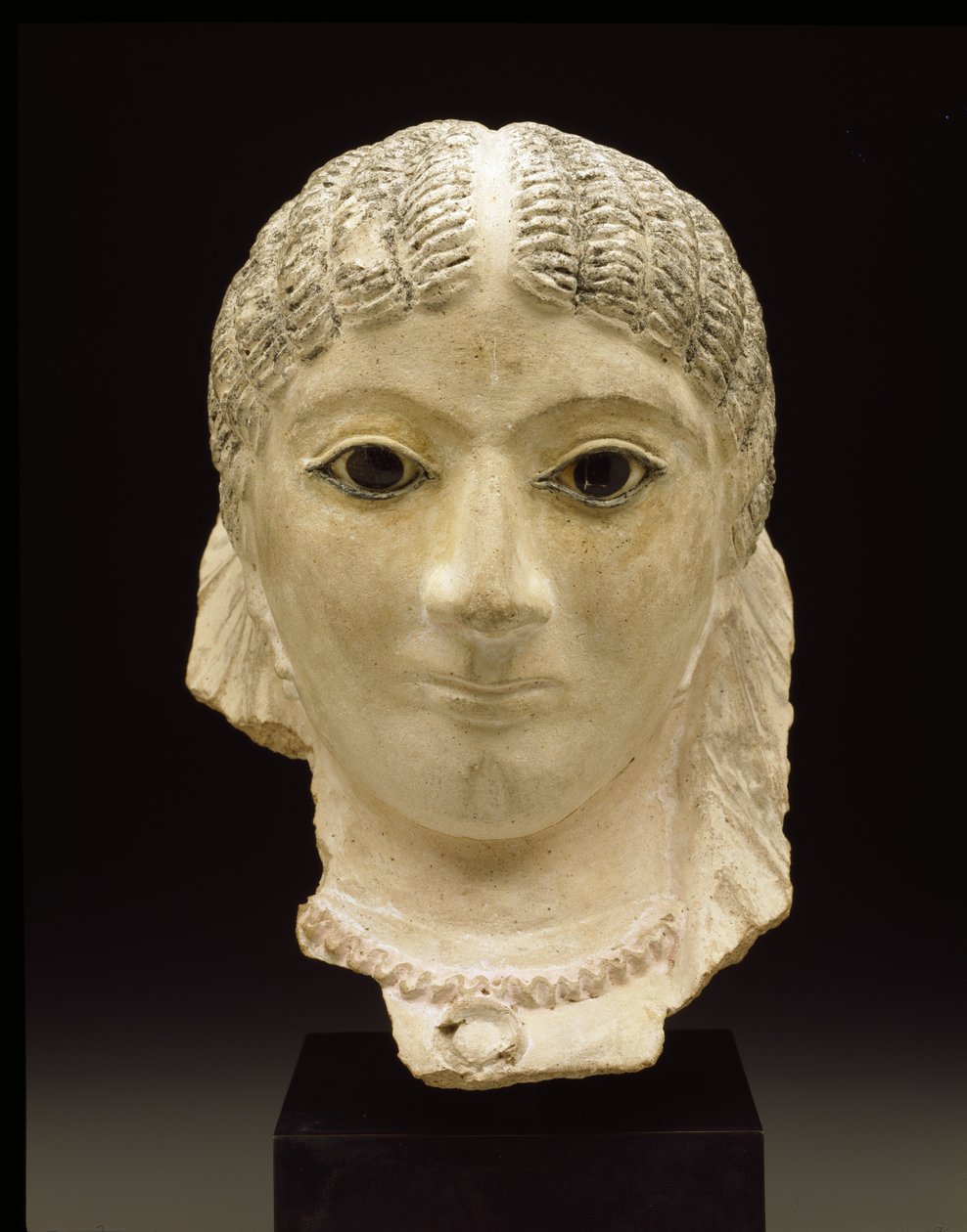 Mumya portresi, 2. yüzyıl sonu (karton, boya, cam ve bronz) by Roman Period Egyptian