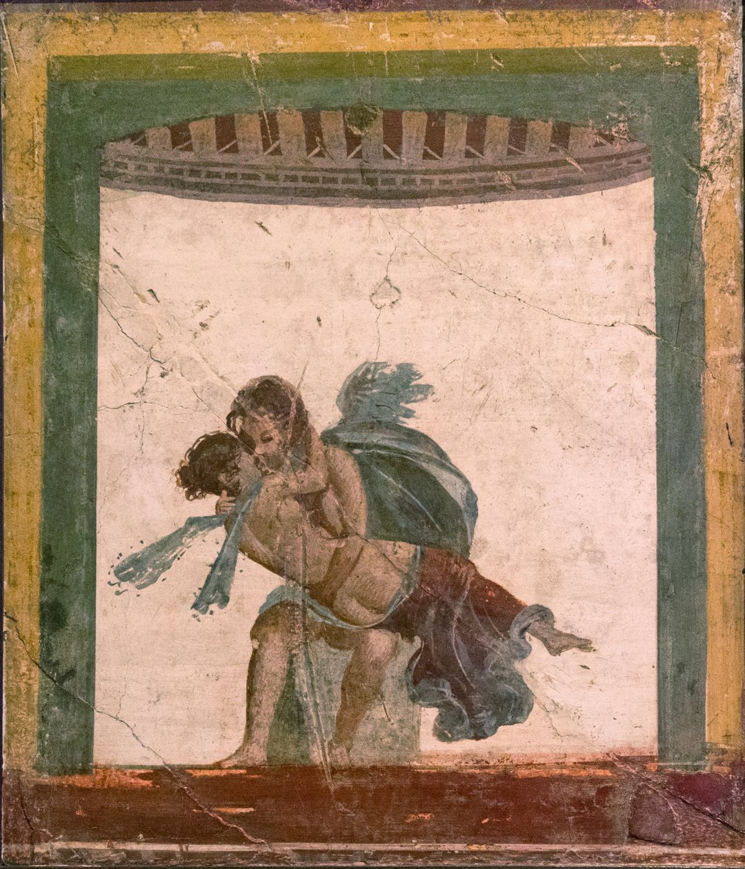 Amor ve Ruh, 1.H. 1. yüzyıl. AD. by Roman Pompeian wall painting.
