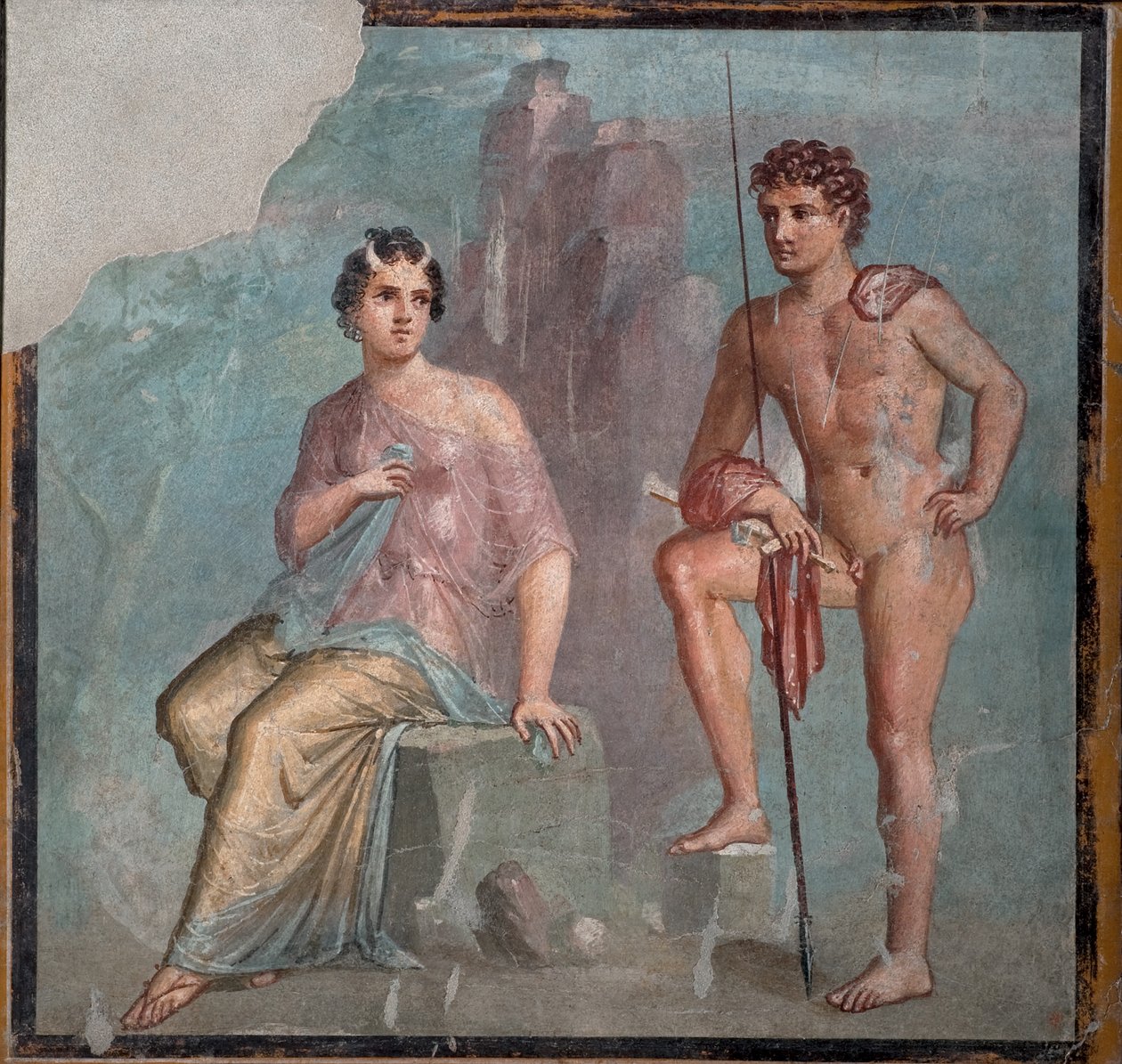 Io ve Argus, 1.H. 1. yüzyıl. AD. by Roman Pompeian wall painting.