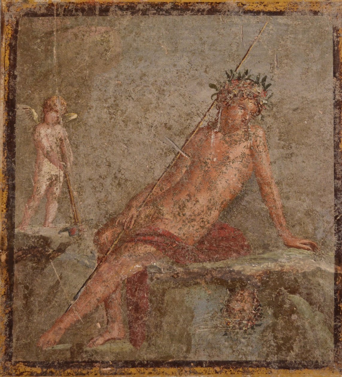 Nergis, 1.H. 1. yüzyıl. AD. by Roman Pompeian wall painting.