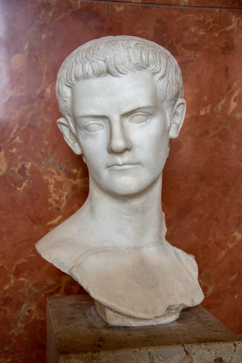 Art Roma İmparator Caligula Büstü (12 - 41 AD) Mermer by Roman Roman