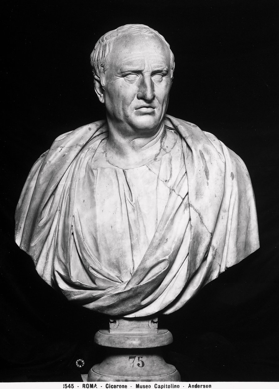 Marcus Tullius Cicero'nun büstü (mermer) by Roman Roman