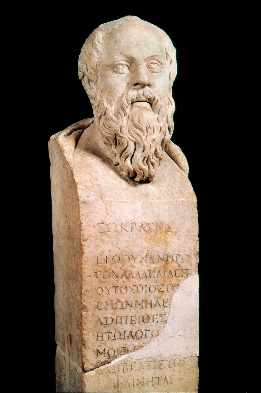 Sokrates büstü (MÖ 470 - MÖ 399) Yunan filozofu. Roma müzesi capitolini. by Roman Roman