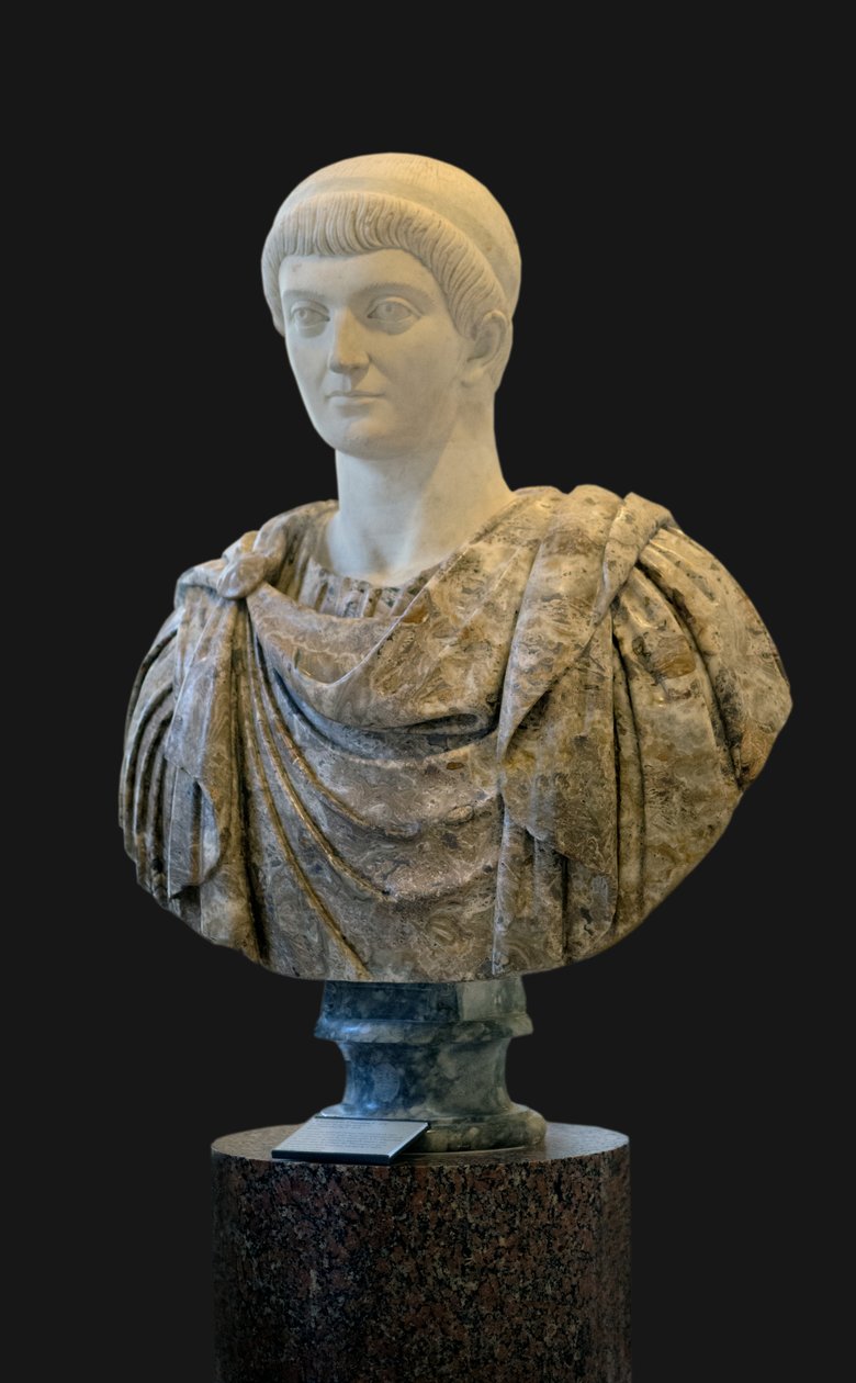 Constant I (MS 337 - 350) heykel, Roma sanatı by Roman Roman