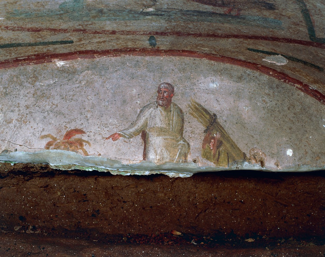Dekoratif fresk Yeraltı Mezarları Priscilla, Roma (UNESCO Dünya Mirası Listesi) by Roman Roman