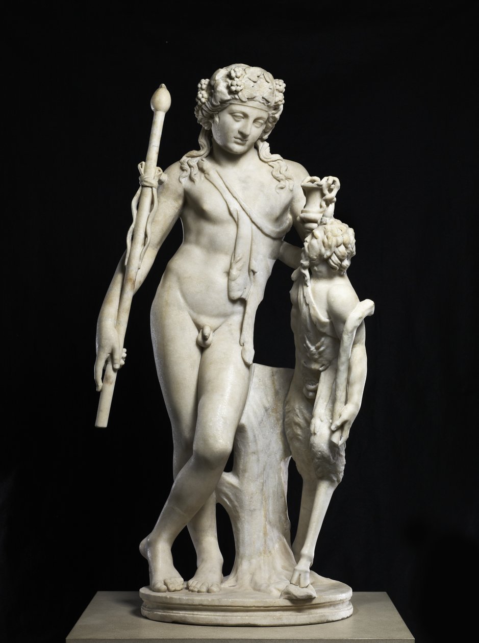 Pan ile Dionysos, AD 50-150 (mermer) by Roman Roman