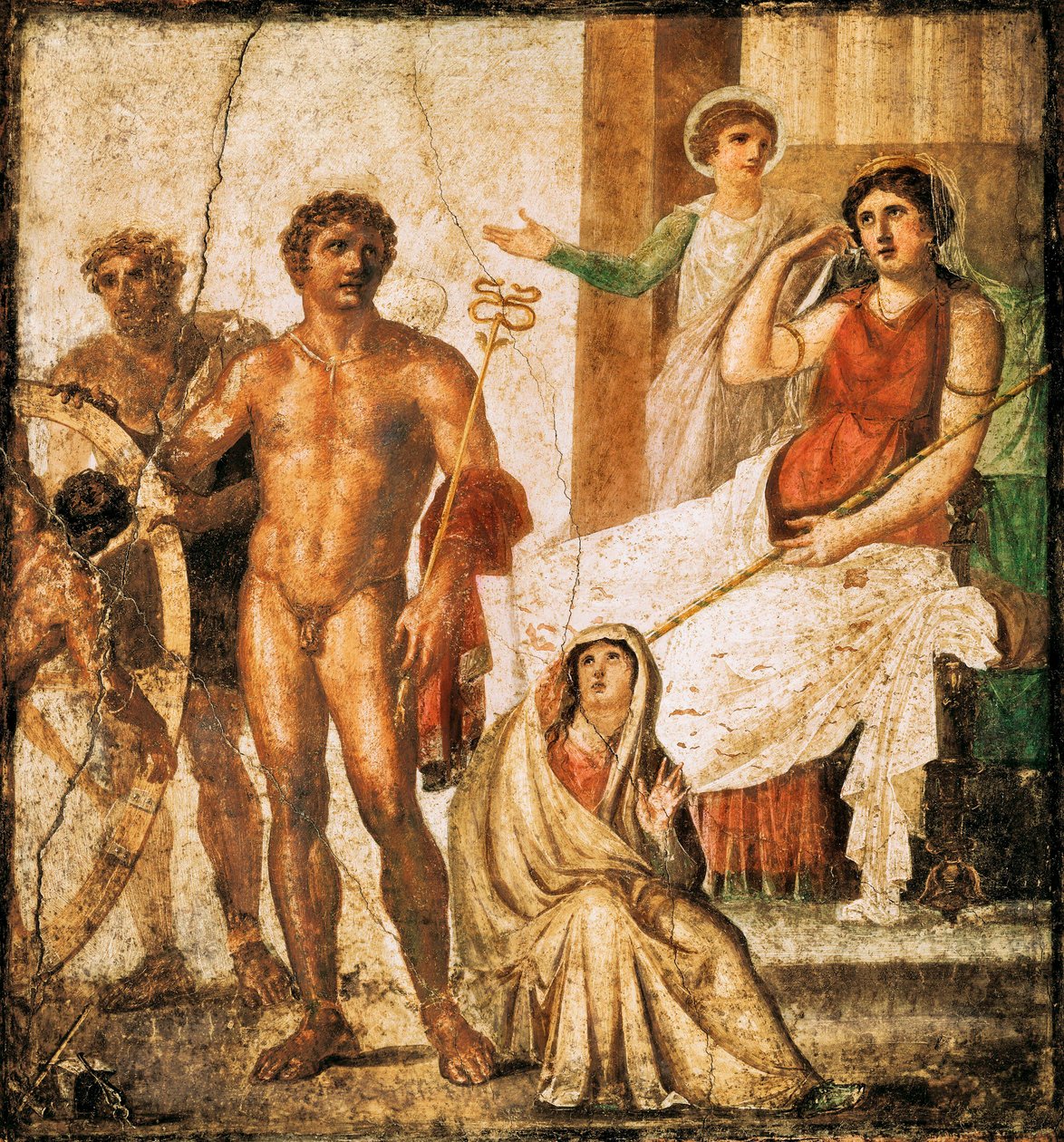 House of Vettii, Pompeii, Campania'dan Issone İşkencesini tasvir eden fresk by Roman Roman