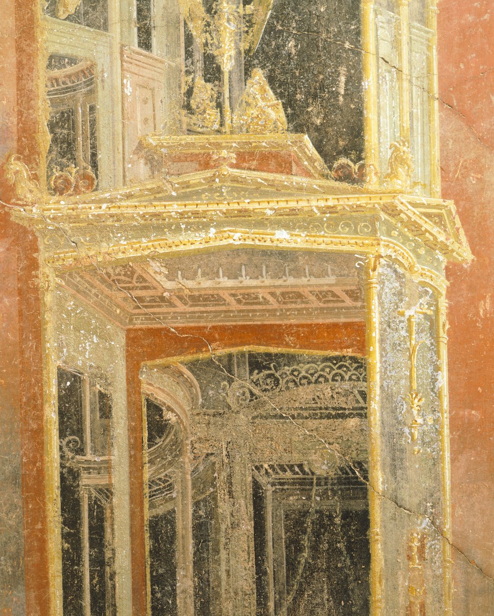 Mimari dekorasyonu tasvir eden fresk, Loreio Tiburtino Evi, Pompeii, Campania, Roma Uygarlığı by Roman Roman