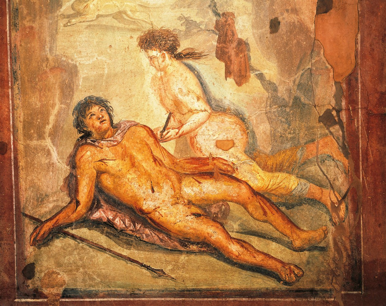 Pyramus ve Thisbe mitini tasvir eden fresk, Loreio Tiburtino Evi, Pompeii, Campania, Roma Uygarlığı by Roman Roman