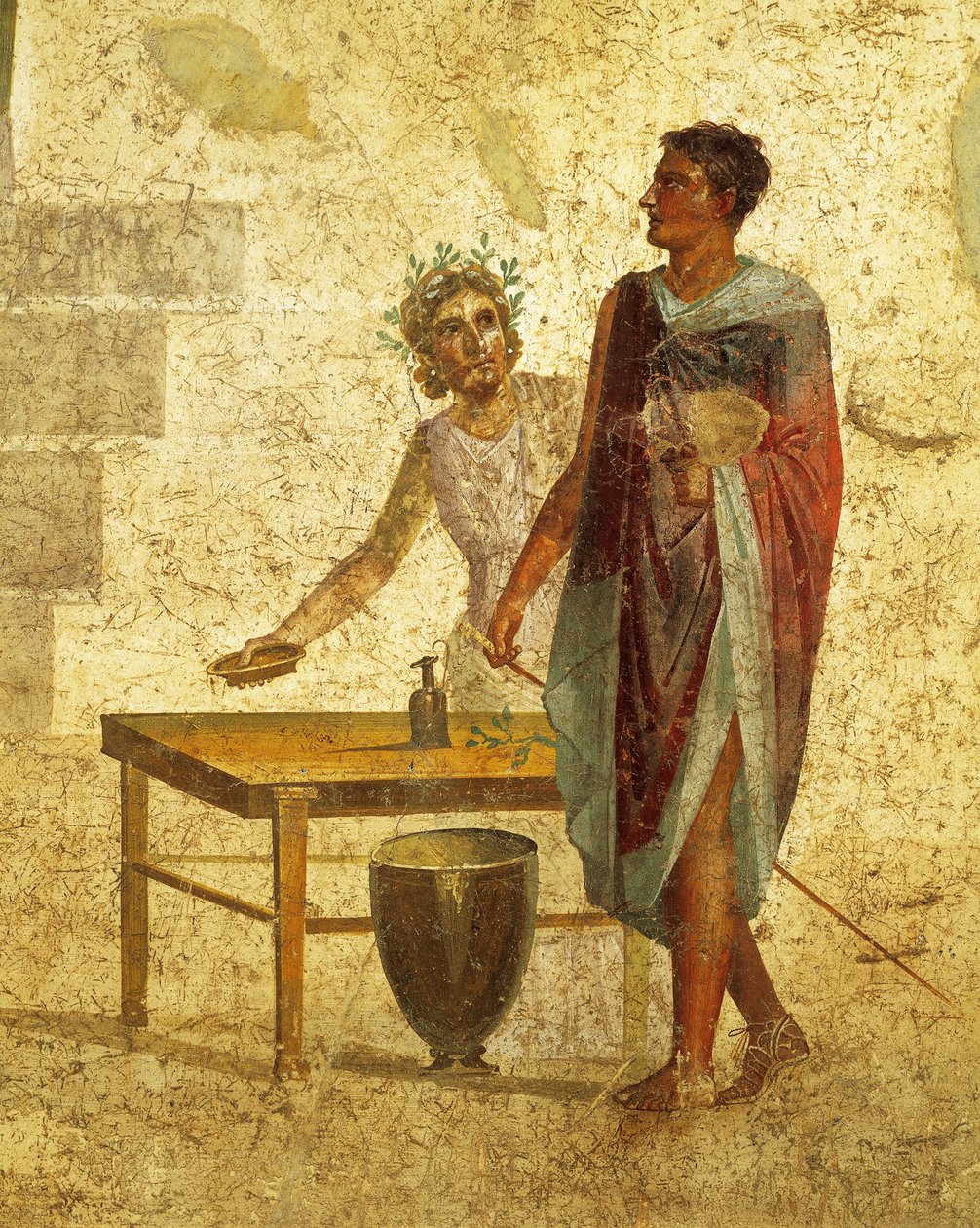Pompeii'den Jason ve Pelias'ı tasvir eden fresk by Roman Roman