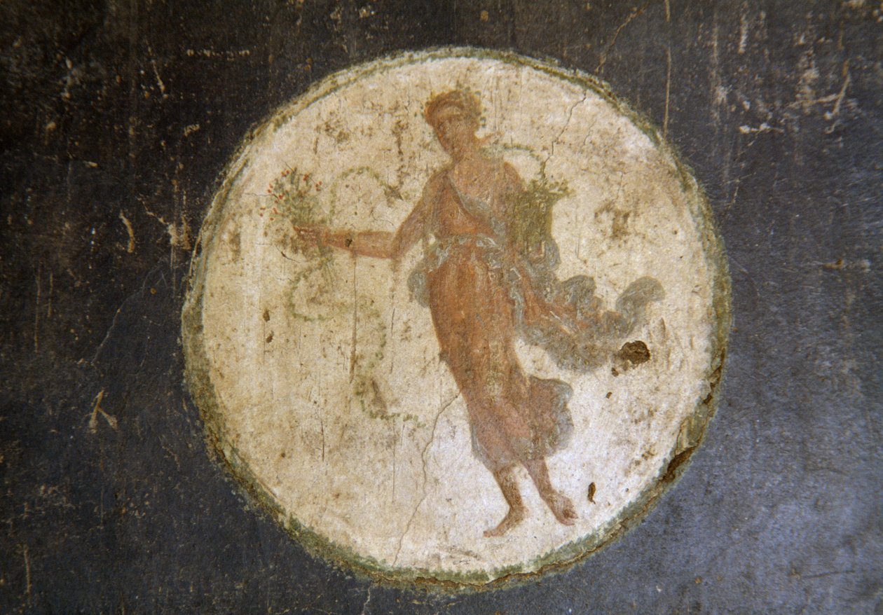 Madalyonlu fresk, sağ kanat Vettii Evi, Pompeii (UNESCO Dünya Mirası Listesi) by Roman Roman