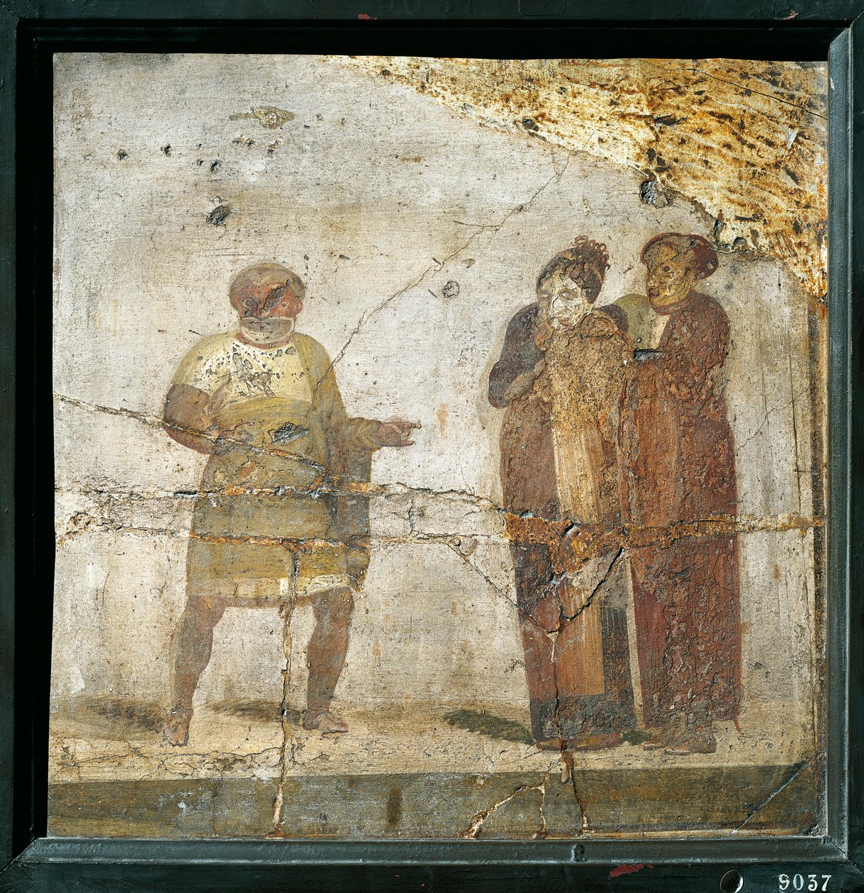 İtalya, Campania, Pompeii, Tiyatro sahnesi, fresk by Roman Roman