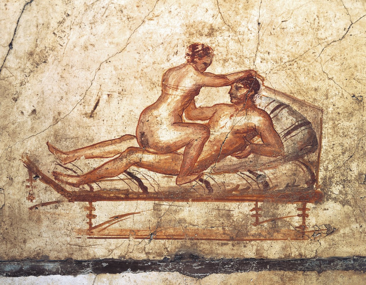 İtalya, Campania Bölgesi, Napoli İli, Pompei, Vettii Evi, Erotik fresk by Roman Roman