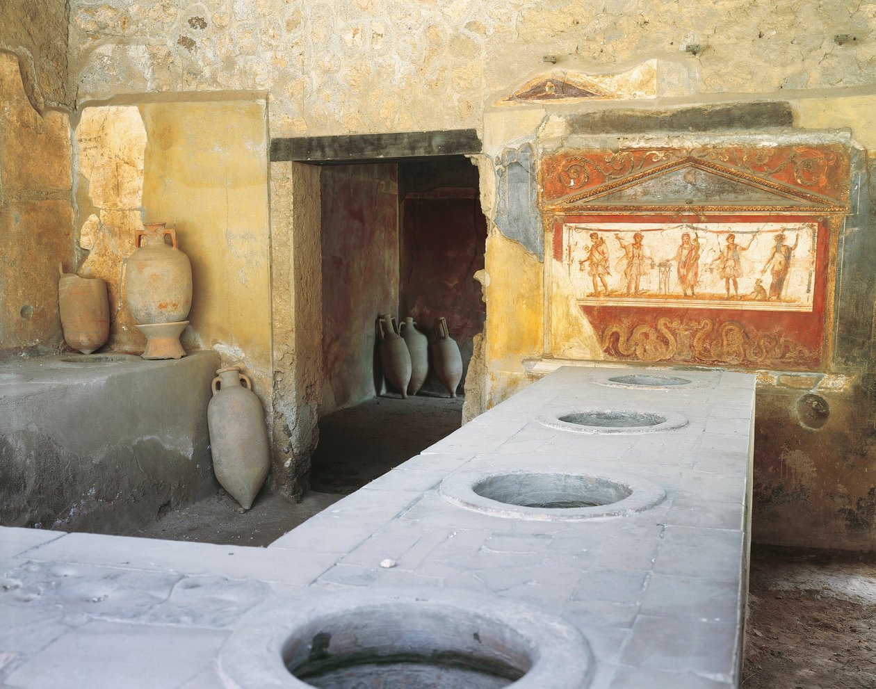 İtalya, Campania Bölgesi, Pompeii, Thermopolium in Via dell'Abbondanza by Roman Roman
