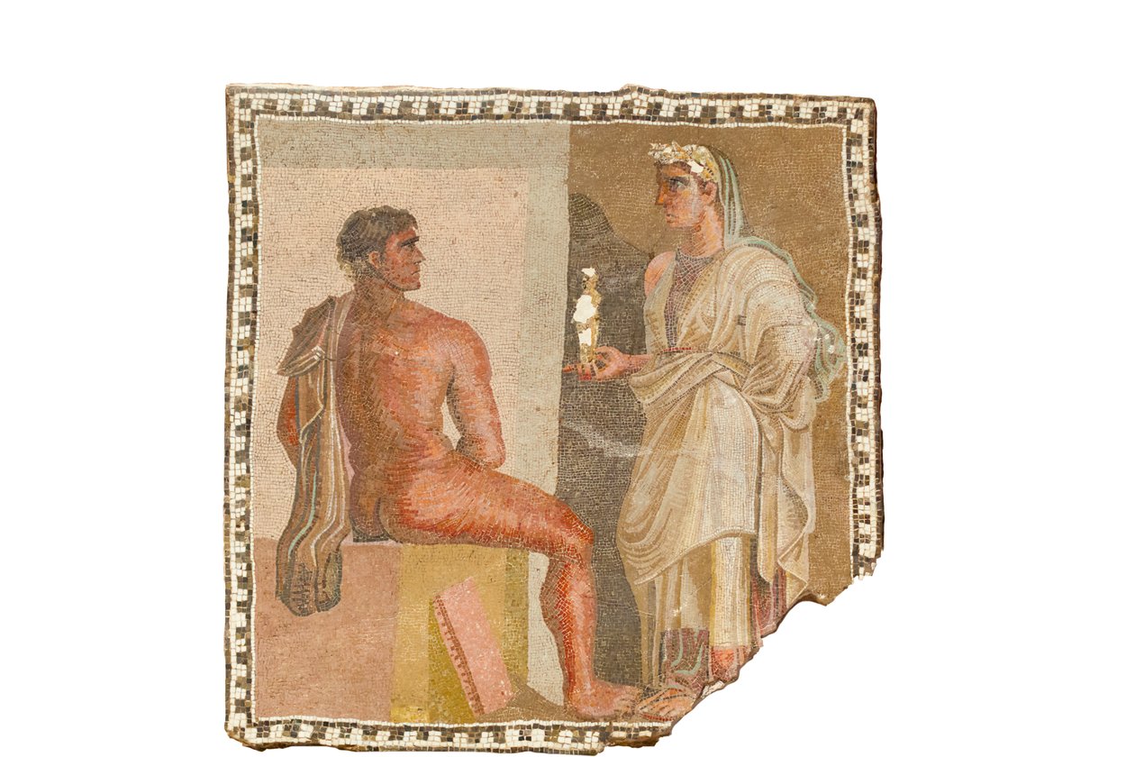Orestes ve Iphigenia ile Mozaik (mozaik) by Roman Roman