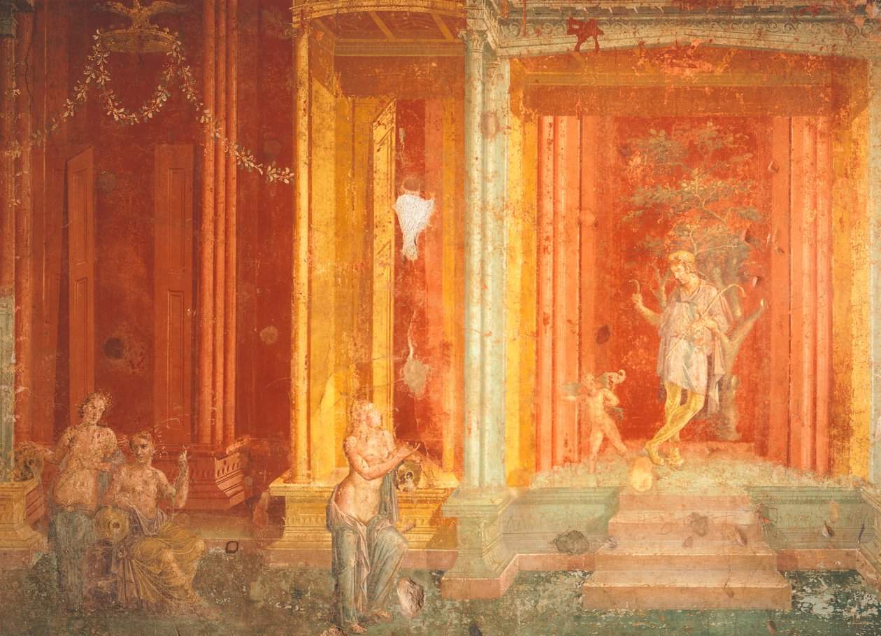 Boğa burcundaki Iphigenia'yı tasvir eden duvar resmi, Pinarius Cerialis Evi, Pompeii, Campania, İtalya by Roman Roman