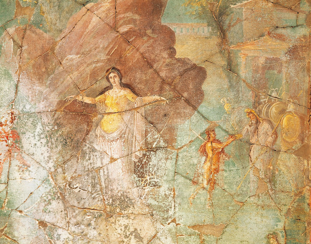 Perseus ve Andromeda, Pompeii'deki Rahip Amandus Evi'nden fresk by Roman Roman