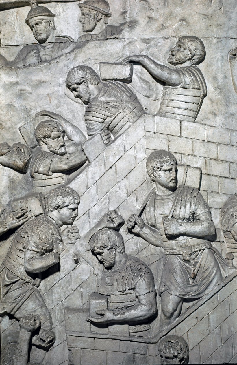 Roma Sanatı: “” Roma kampında bir kale inşası”” İmparator Trajan (53-117) döneminde Roma