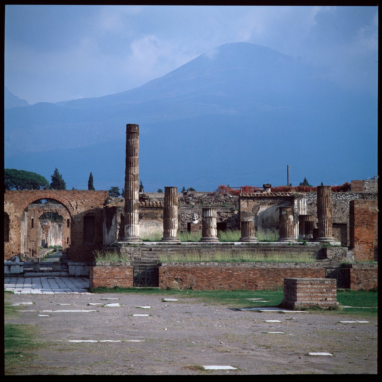 Roma sanatı: forum görünümü, Pompei arkeolojik alanı (MÖ 1. yüzyıl-1 MS 1. yüzyıl) İtalya (Roma sanatı: forum Pompeii