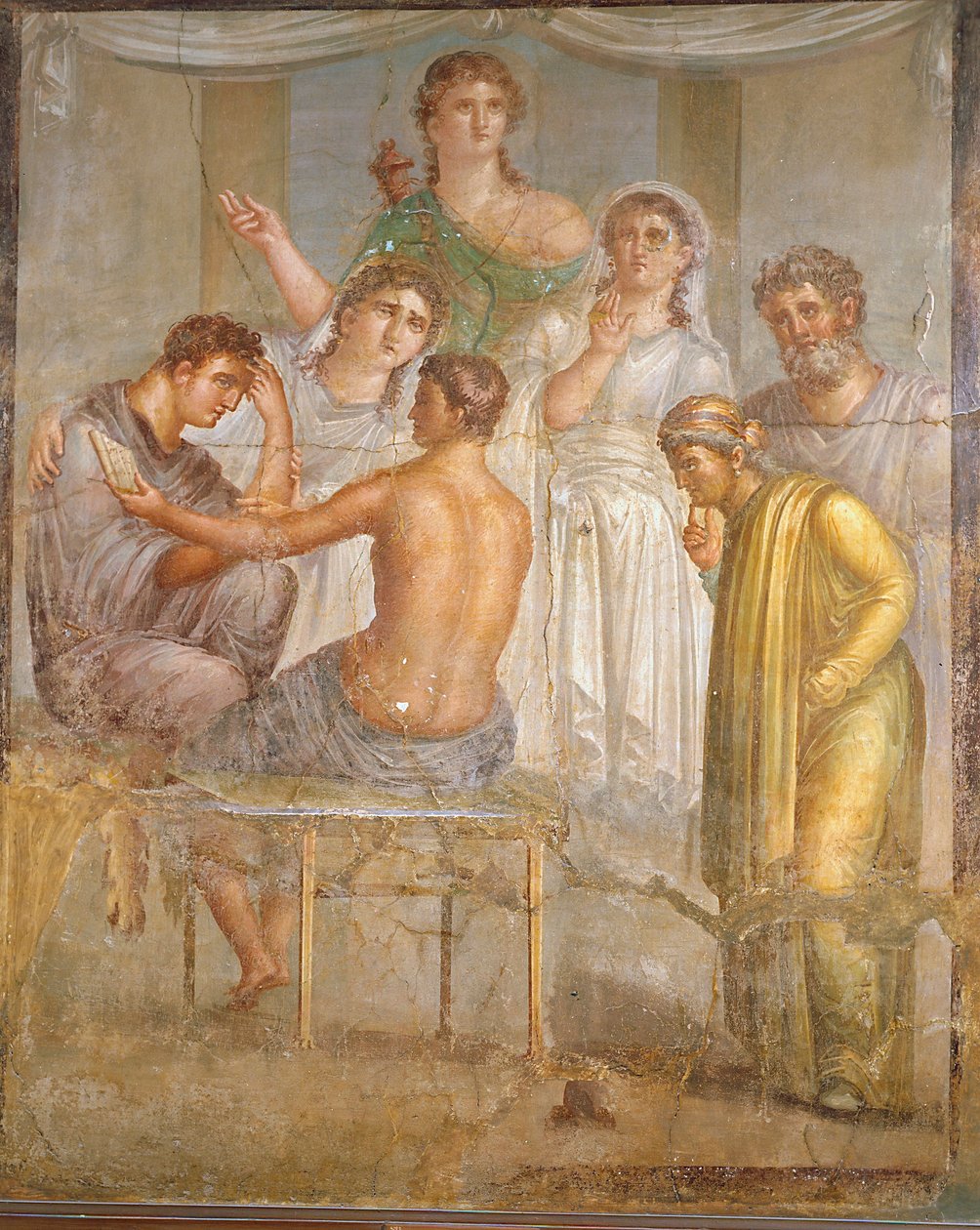 Roma uygarlığı. Admetus ve Alcestis, Ercolano Bazilikası'ndan fresk by Roman Roman